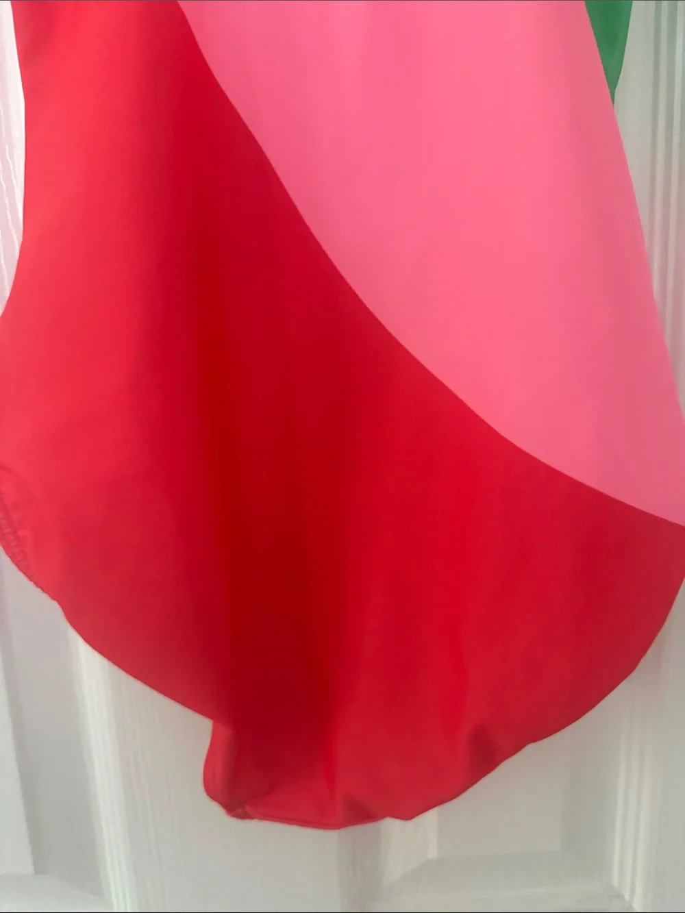 NWOT Old Navy Girls Colorblock One-Piece Swimsuit in Green, Pink & Red